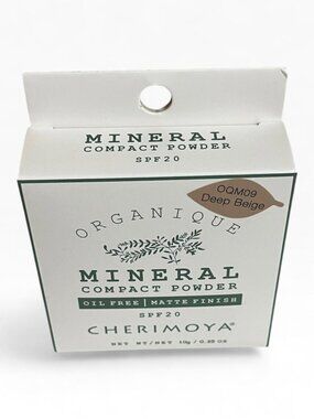 Organique Mineral Compact Powder SPF 20 Deep Beige NEW by Max Makeup Cherimoya